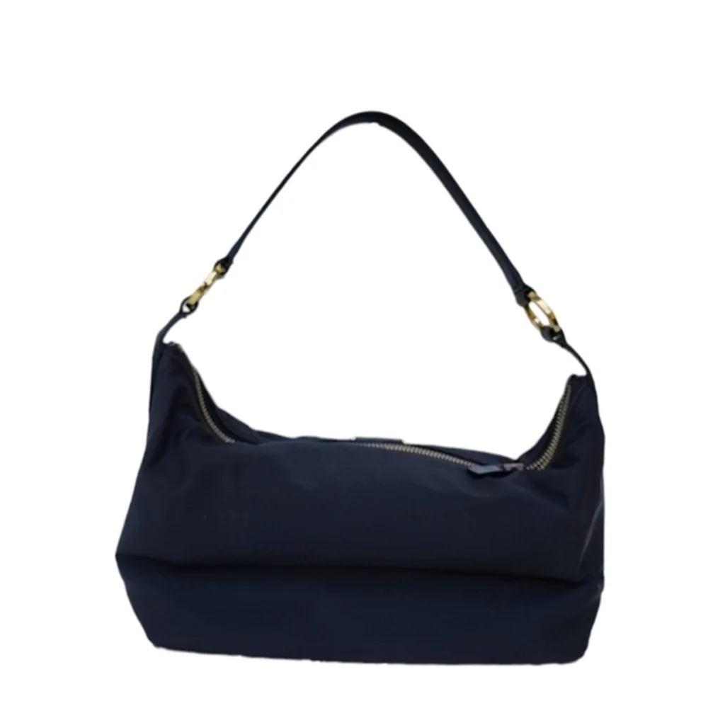 Kate Spade‎ Nylon/Leather Shoulder Purse With Gold Hardware  Black